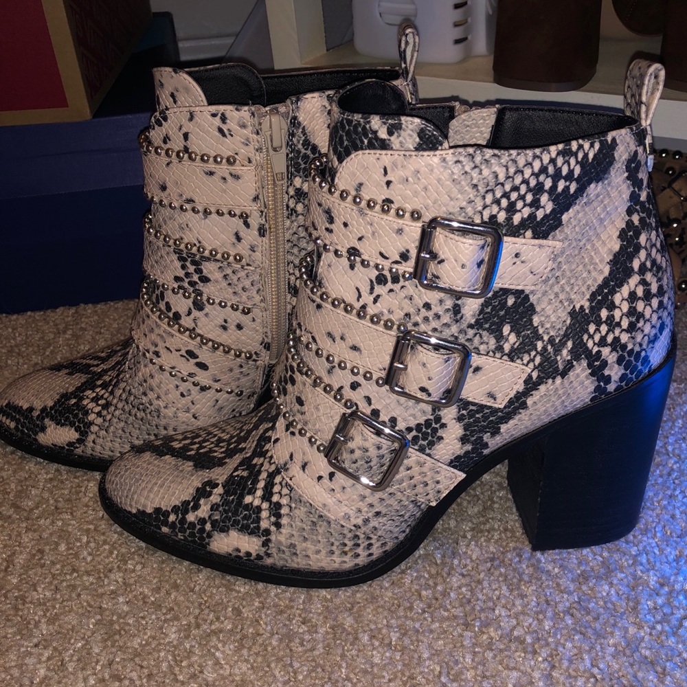 Steve Madden Snakeskin Booties